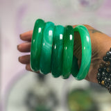 Oversize Green Jade Bangle