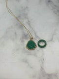 Green Jade Mini Bundle (Necklace & Ring)