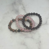 The Love Stack (Rose Quartz, Garnet and Rhodonite)