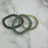 The Cash Stack  (Green Aventurine, Citrine, Pyrite Bracelets)