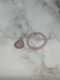 Rose Quartz Buddha Bundle (Rose Quartz Buddha Necklace & Bracelet)